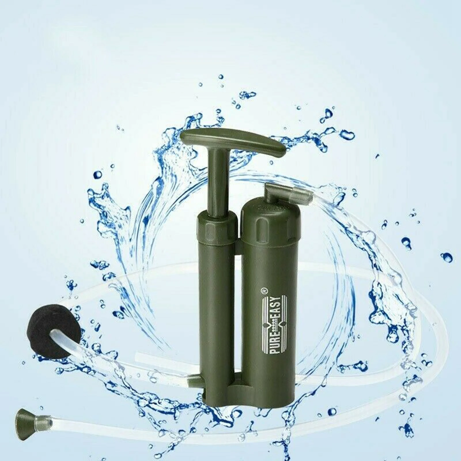 Water Filter Pump|Straw Portable Personal Emergency Filtration Purifier 0.1μm 