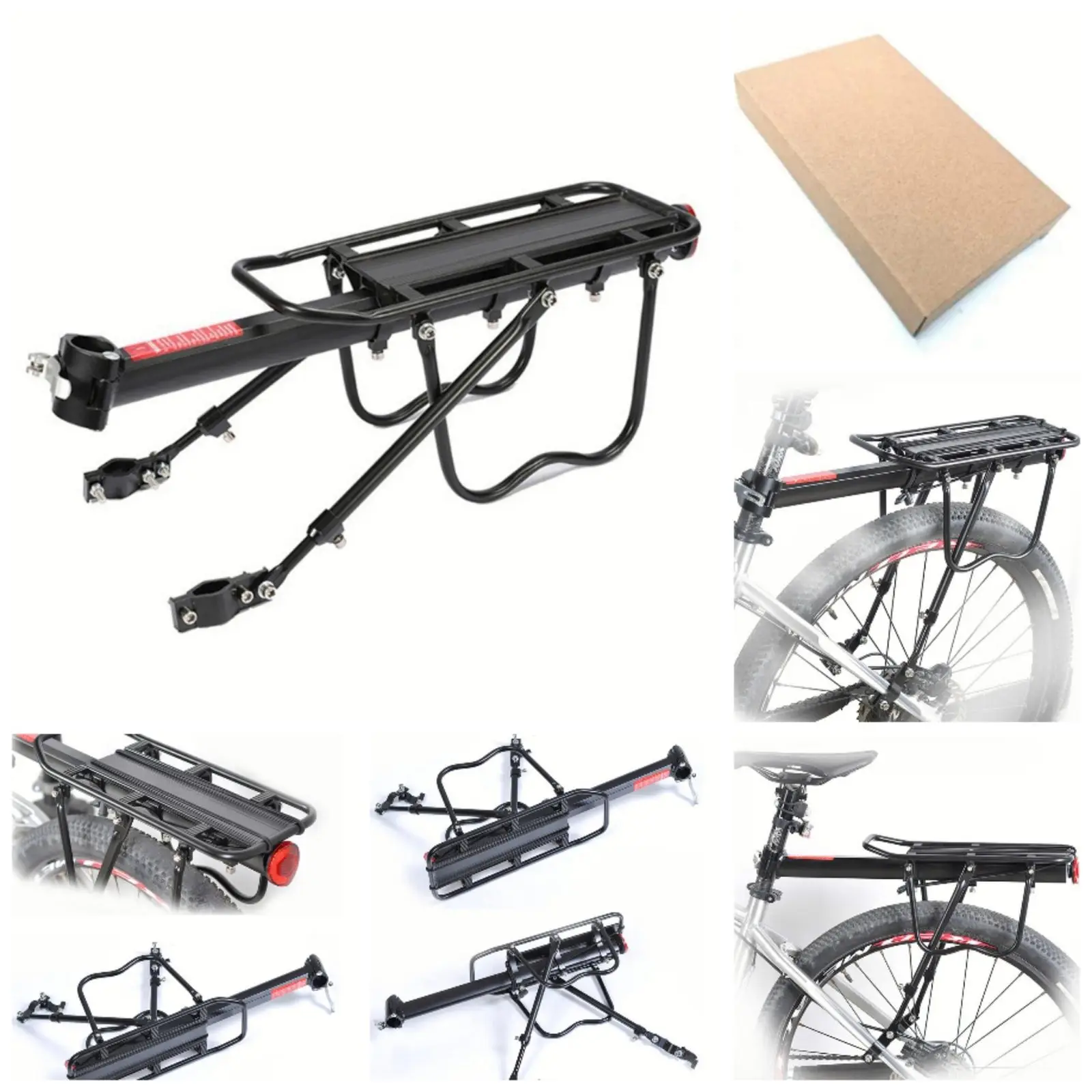 24-29 inch Bicycle Carrier Bike Luggage Cargo Rear Rack Aluminum Alloy Shelf Holder Stand Support Easy to Install