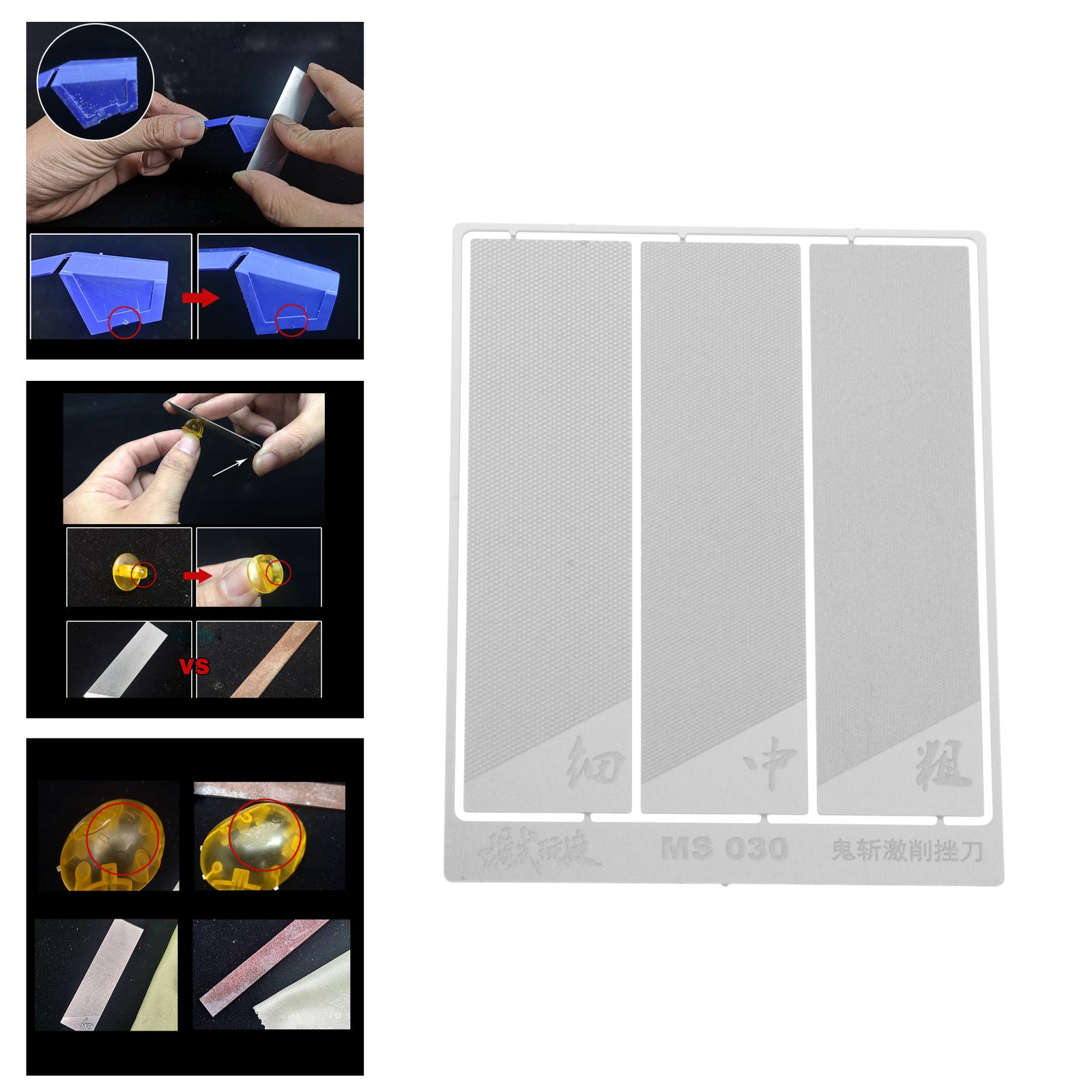 3 in 1 Stainless Steel Model Sanding Polishing File Board Plastic Hobby Craft Grind Tools