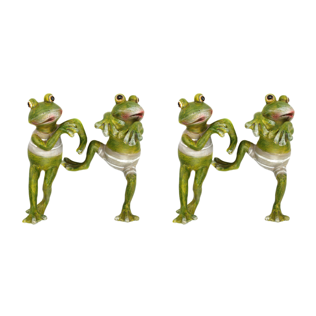 4Pcs Cute Hanging Climbing Frog Potted Ornaments For Home Table Garden Decor