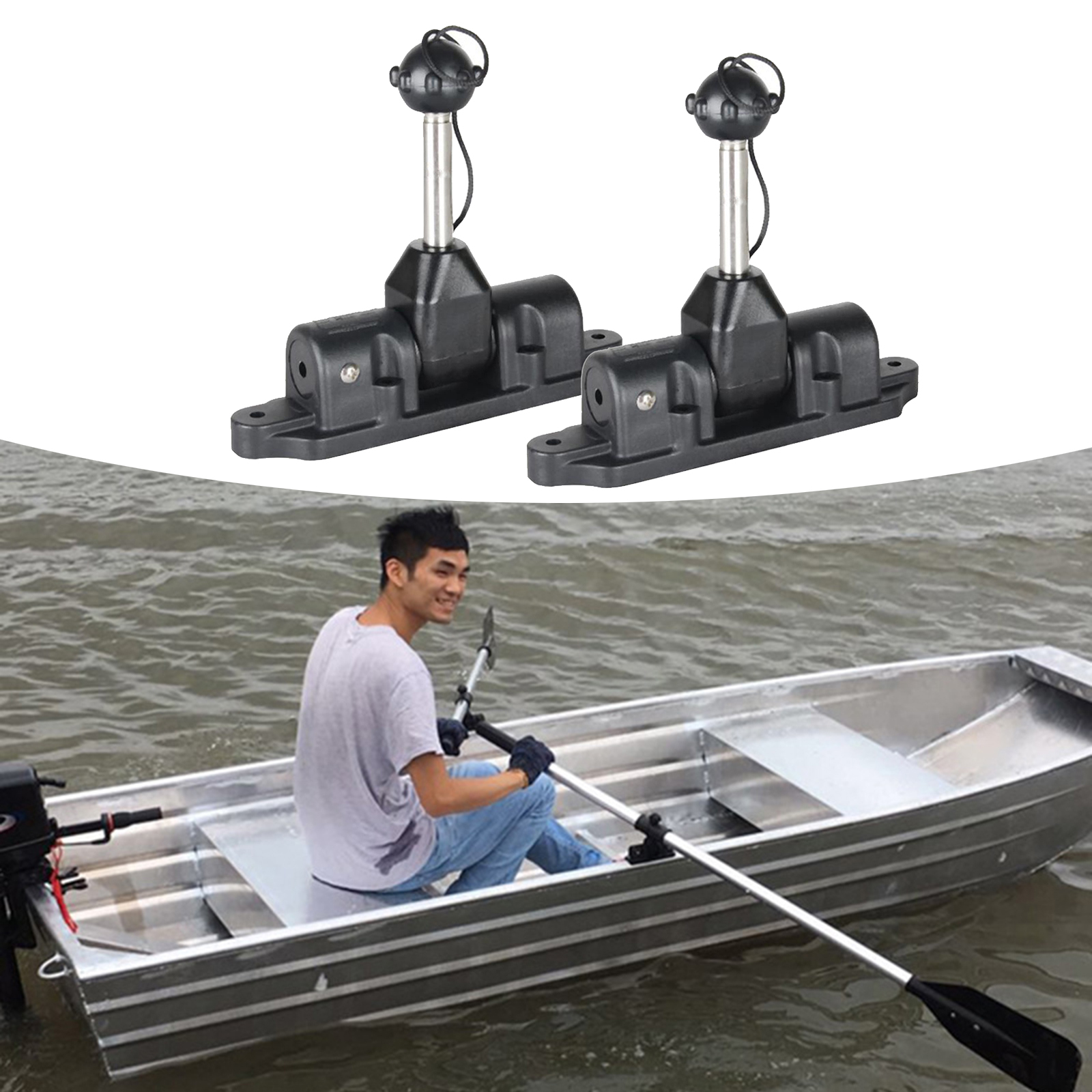 2pcs Universal Oar Holder Paddle Lock Support Inflatable Boat Dinghy Kayak