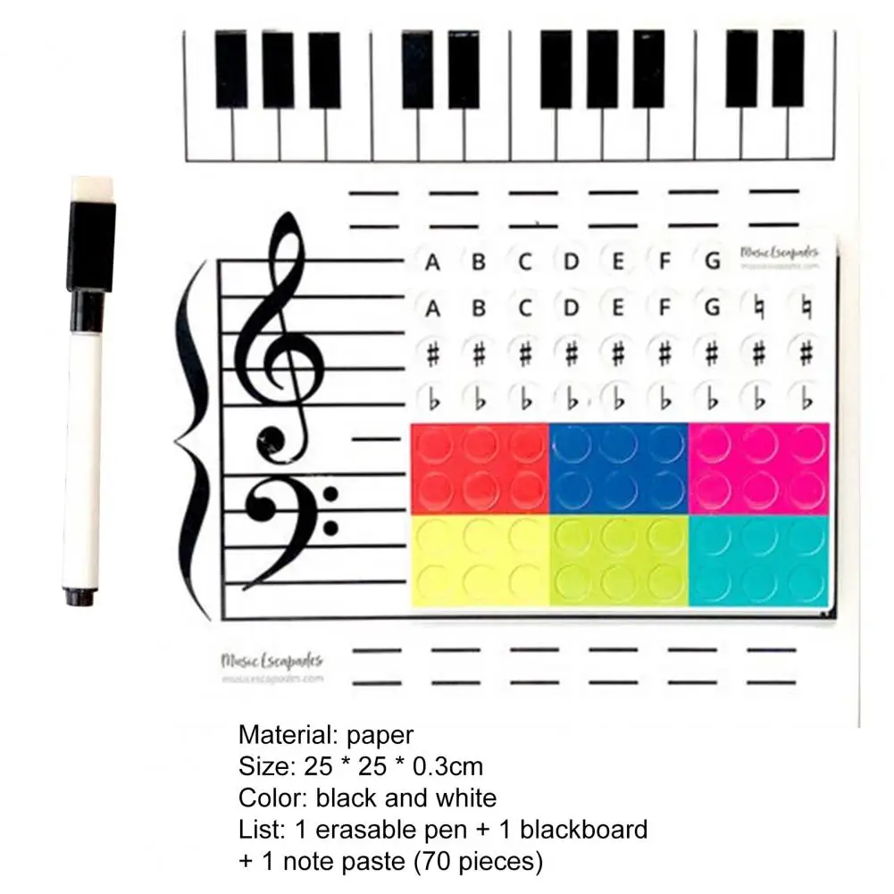 papel apagável agradável teoria musical instrução whiteboard brinquedo para crianças