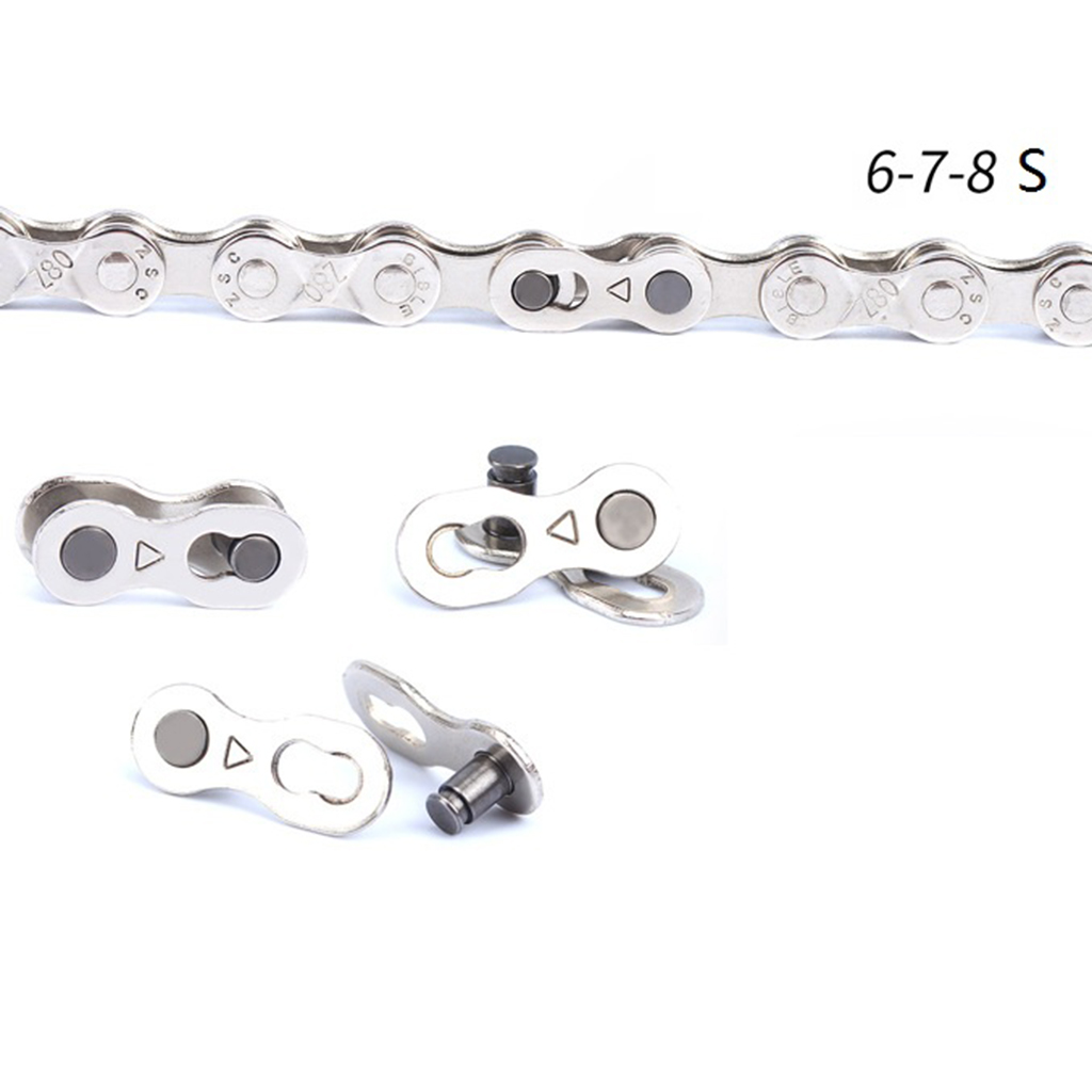 Bike Chain Link Silver Missing Chain Connectors Link Quick Release Chain Master Link Joint Connector Clip Lock Accessories