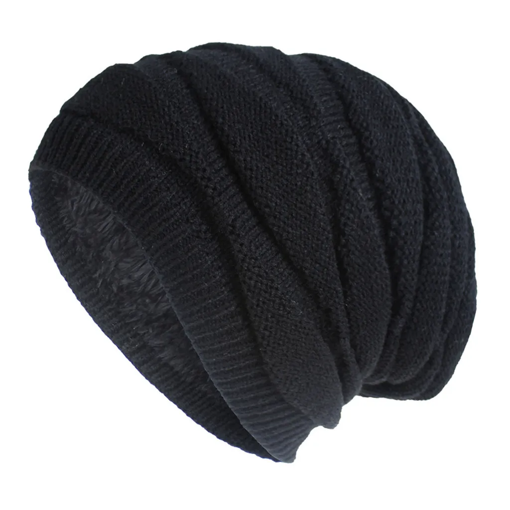 2021 Winter Warm Hats For Women Men Skiing Plush Knitted Winter Cap Beanies Unisex Solid Color Hip-Hop Skullies Beanie Female Ha skullies beanie
