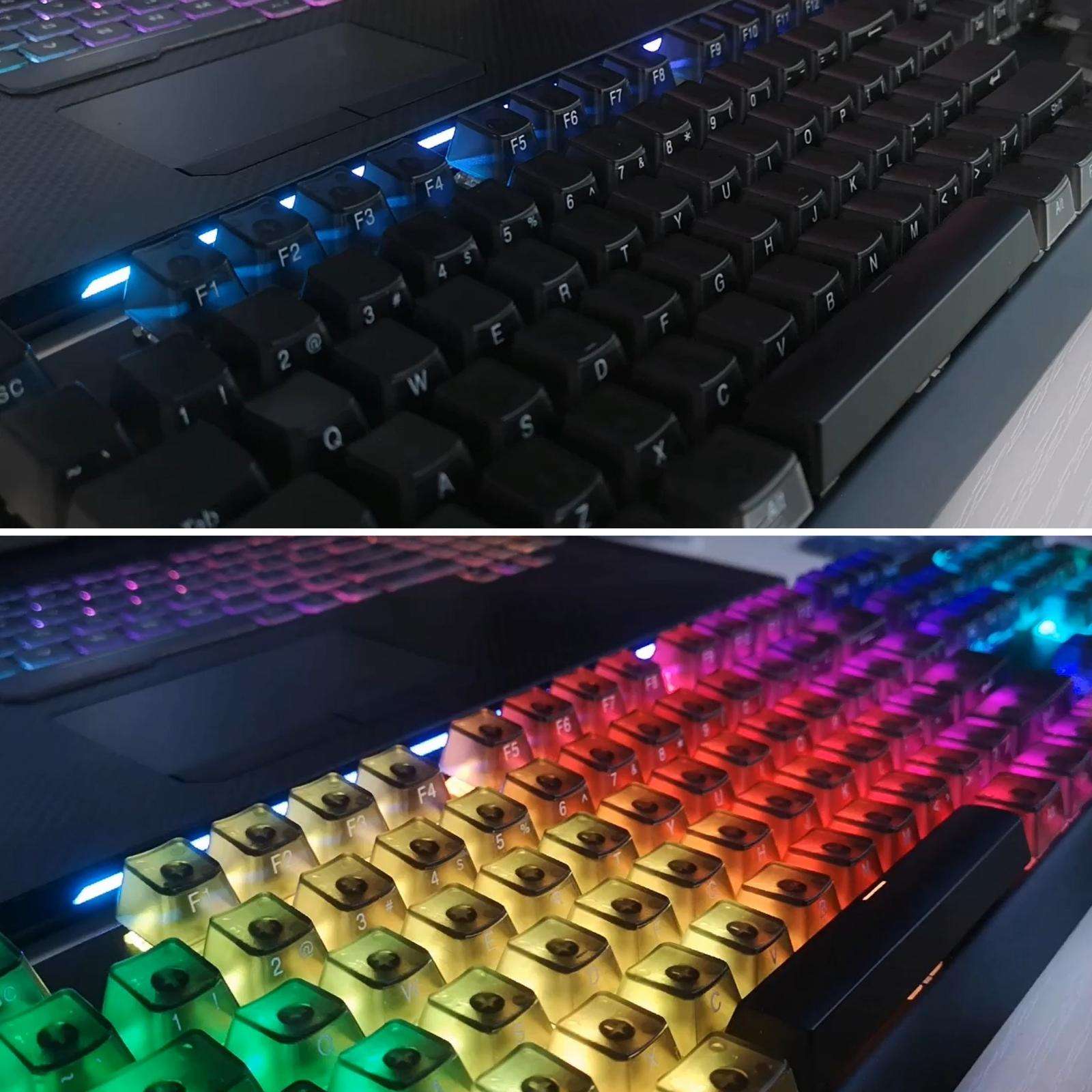 gaming keyboard with rubber keycaps