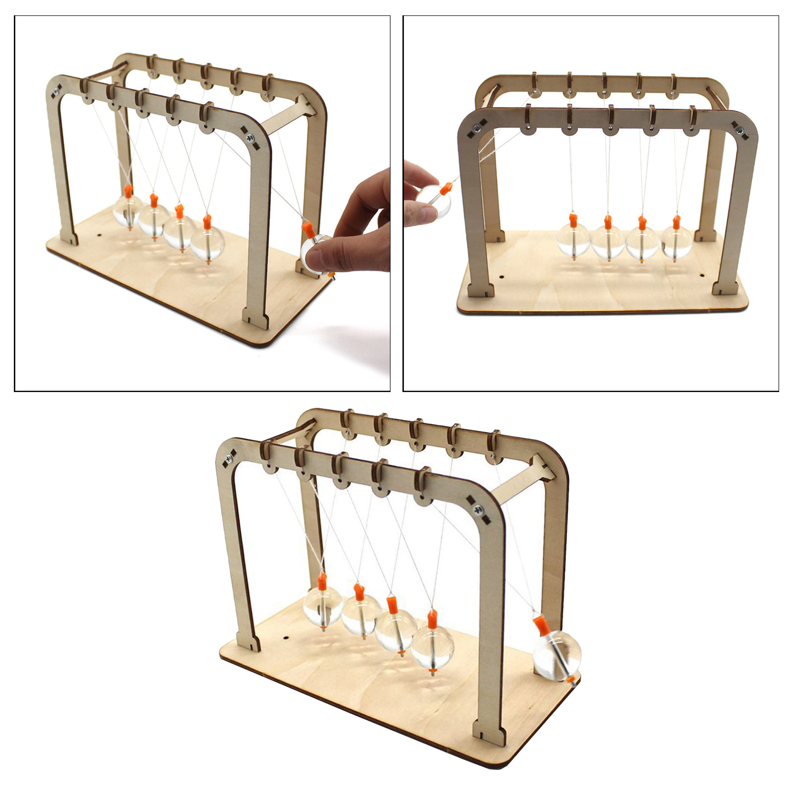 Home Decoration Accessories Modern Newton's Physics Science Pendulum Newton Balls Cradle Balance Balls Science DIY Wood Crafts