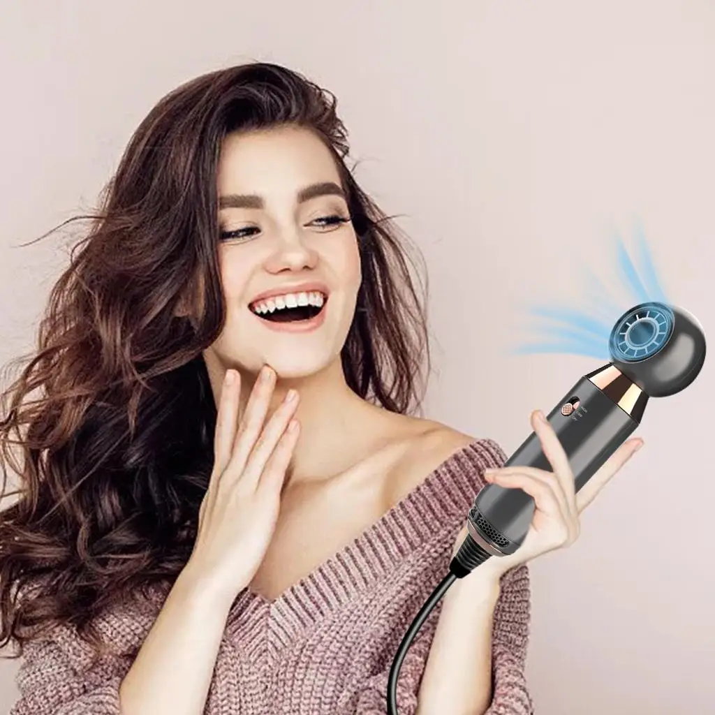 Electric Hair Dryer Leafless Professional Dual Ionic Technology Hammer Diffuser Blow Dryer for Curly Hair Hair Care Home Hotel