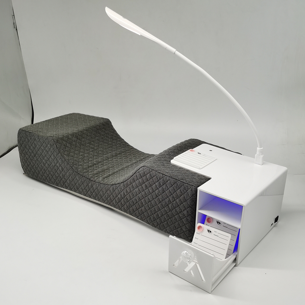 Eyelash Extension Grafting Pillow Memory Foam W/ Shelf Light For Salon Home
