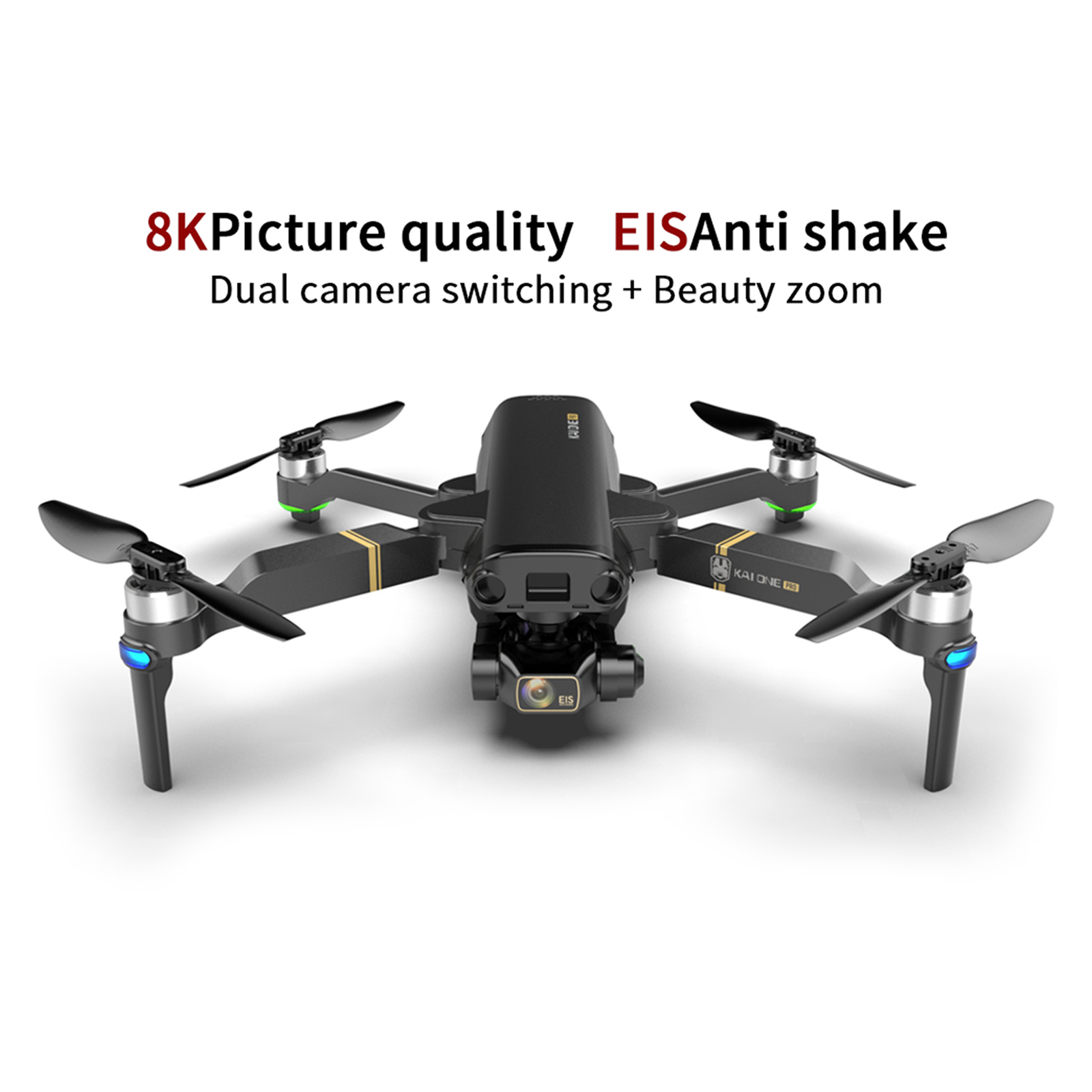 KAI One Pro GPS Drone Foldable FPV RC Quadcopter 3-Axis Gimbal Auto Return Folding RC Drone Quadcopter Aircraft HD Camera