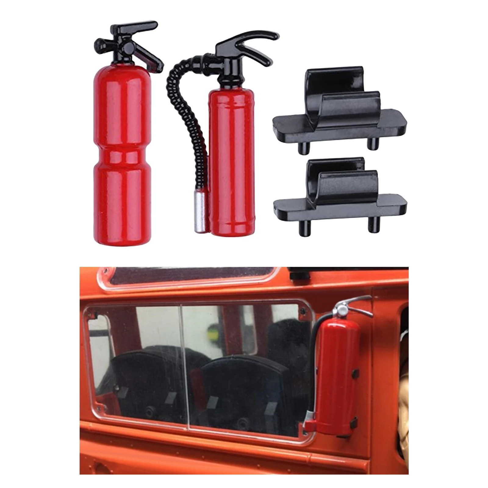 2x Fire Extinguisher for D90 SCX10 D110 Wrangler 1:10 RC Crawler Parts