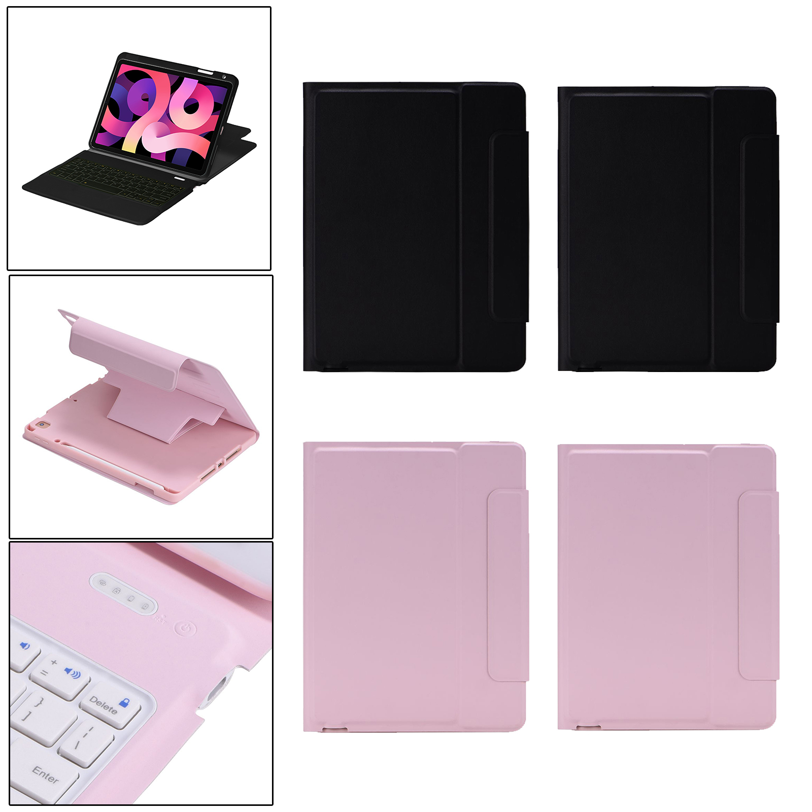 Slim Bluetooth Keyboard w/ Case Full Protection for iPad 10.5 2019 Pro 10.5 10.2 2019 2020 Anti-slip Grooves Travel