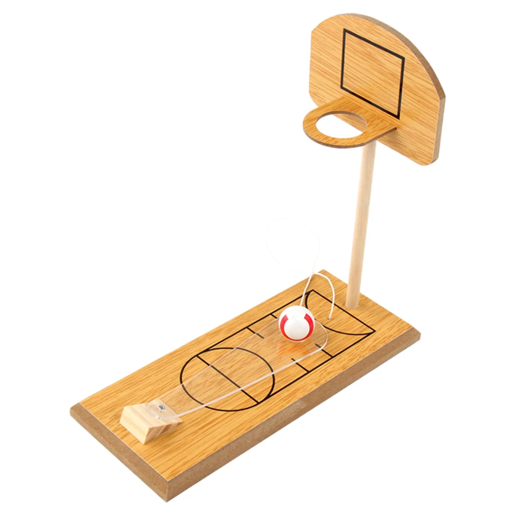 Mini Desktop Basketball Game Tabletop Portable Basketball Game Wooden Fun Sports Family Travel Toys