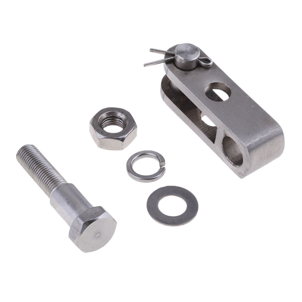 Silver Outboard Steering Clevis Kit With Short Bolt A75 Marine Boat Motor