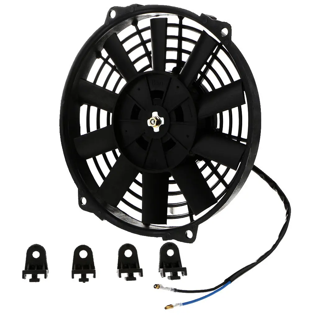 Car Automobiles Trucks Vehicles Electric Radiator Cooling Fan 80W 12V Large Air Volume and Low Noise 3 Sizes