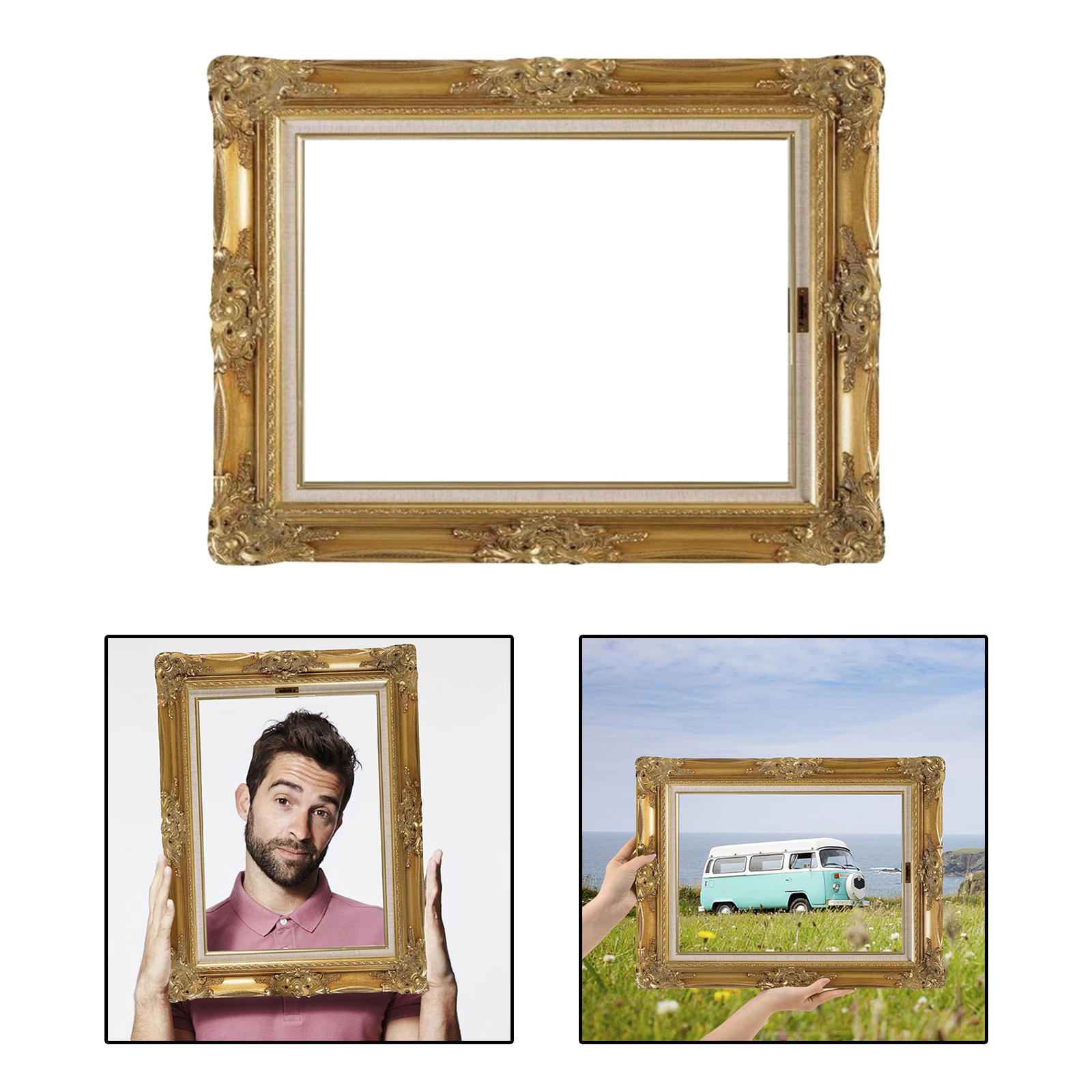 DIY Paper Picture Frame Cutouts Antique Photo Booth Props Holding Photo Props For Wedding Birthday Party