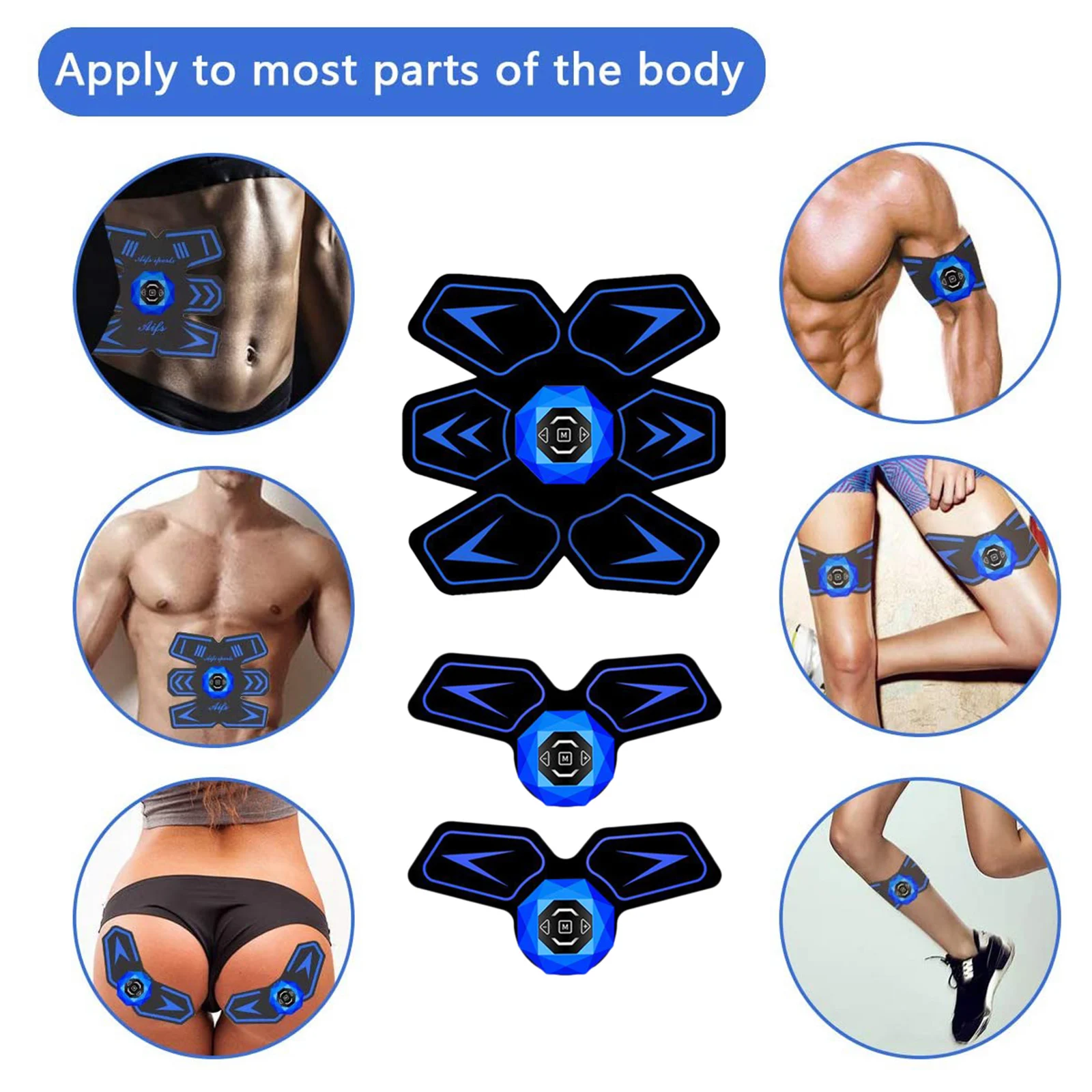 Electronic Abdominal Muscle Trainer ABS Toner Fitness Slimming Belt for Arm Leg