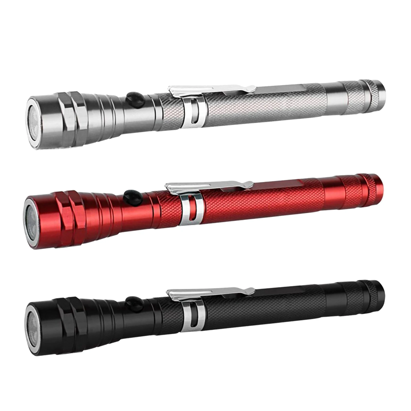 3 Led Magnetic Pickup Tool Telescoping Flexible Extensible Aluminum Alloy Led Flashlights