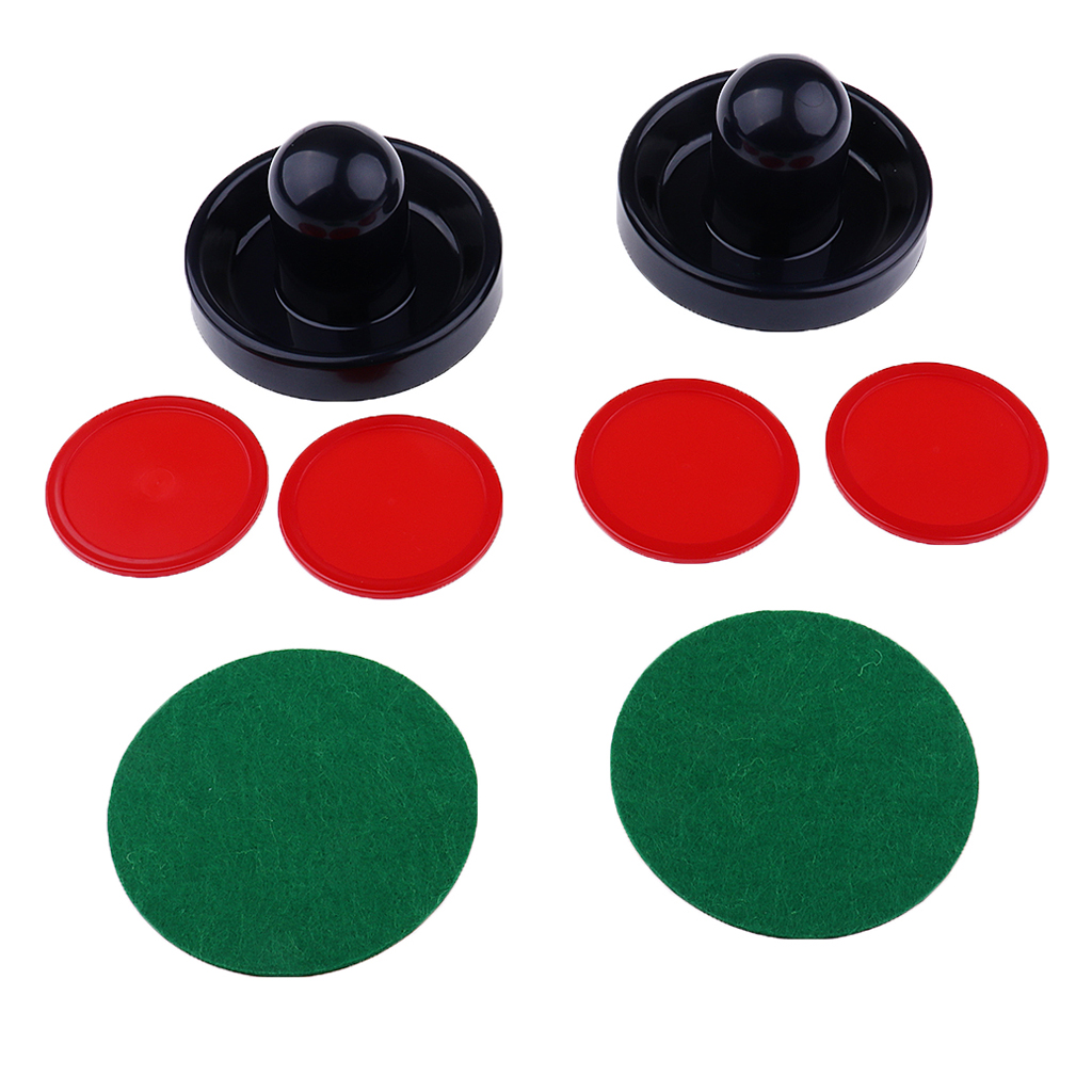 Air Hockey Accessories 2pcs Air Hockey Felt Pushers Strikers Goalies Plus 4pcs Pucks Adult Table games entertaining toys