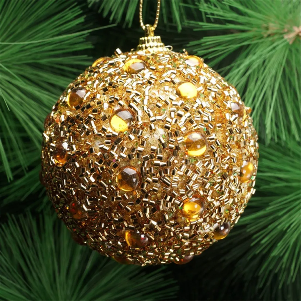 Christmas Tree Decoration Occation 24x30mm Baubles Ball Home Ornament Gold 