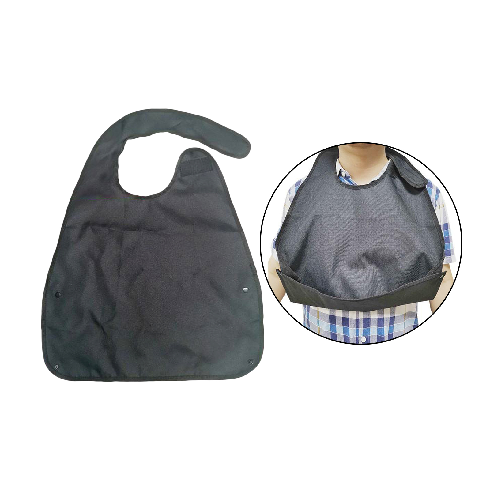 Adult Bib with Pocket Mealtime Clothing Protector Great Gift for Elderly,Soft Material