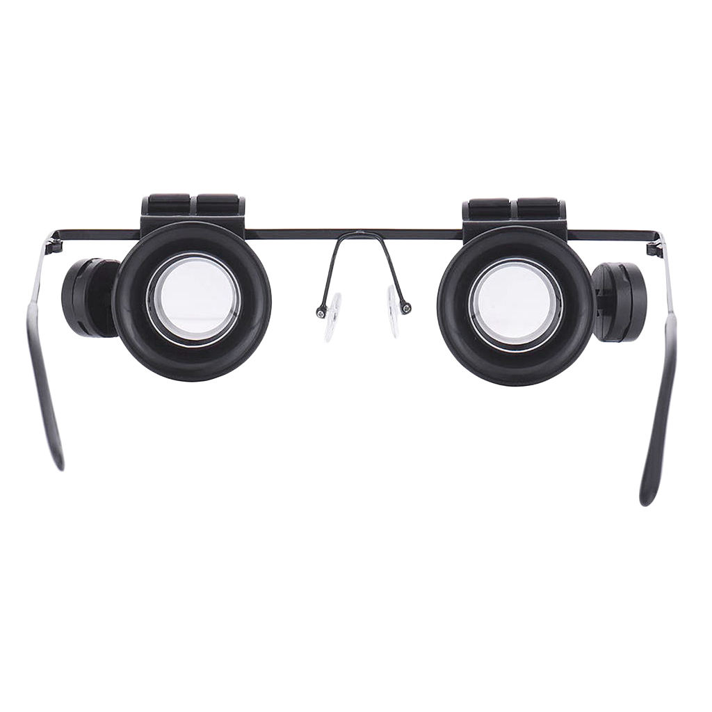 20x Head-mounted Magnifier Magnifying Glasses Lens W/ LED Light Lllumination