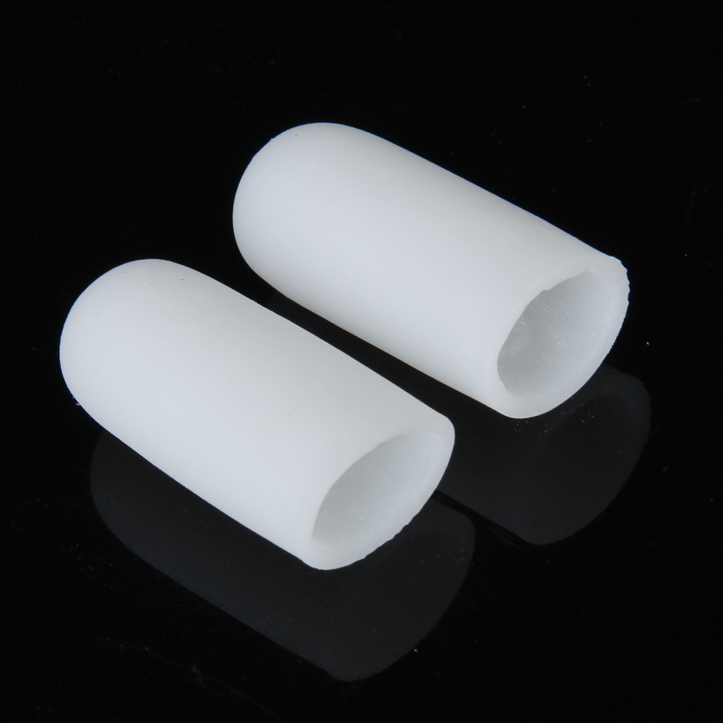 Pair Silicone Gel Protective Toe Protector Cover Cap to Prevent Blisters Corns S