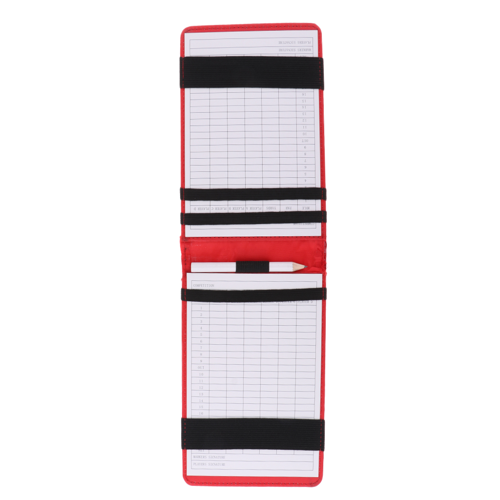 Portable Premium Golf Score Book Golf Score Counter Booklet Keeper Holder with Score Card Pencil Golf Accessories