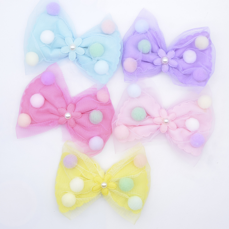 5 Stücke 100*80mm Mesh Fliege Applikation für DIY Baby Kopfbedeckungen Haarspangen Dekor Kleidung Hut Nähzubehör Zubehör Patches – Detail 1