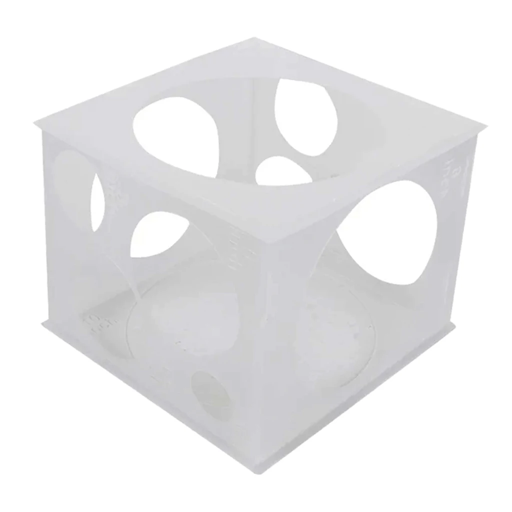 11 Holes Collapsible Balloon Sizer Box Template Cube for Wedding Party, Birthday Party, Banquet, Celebration