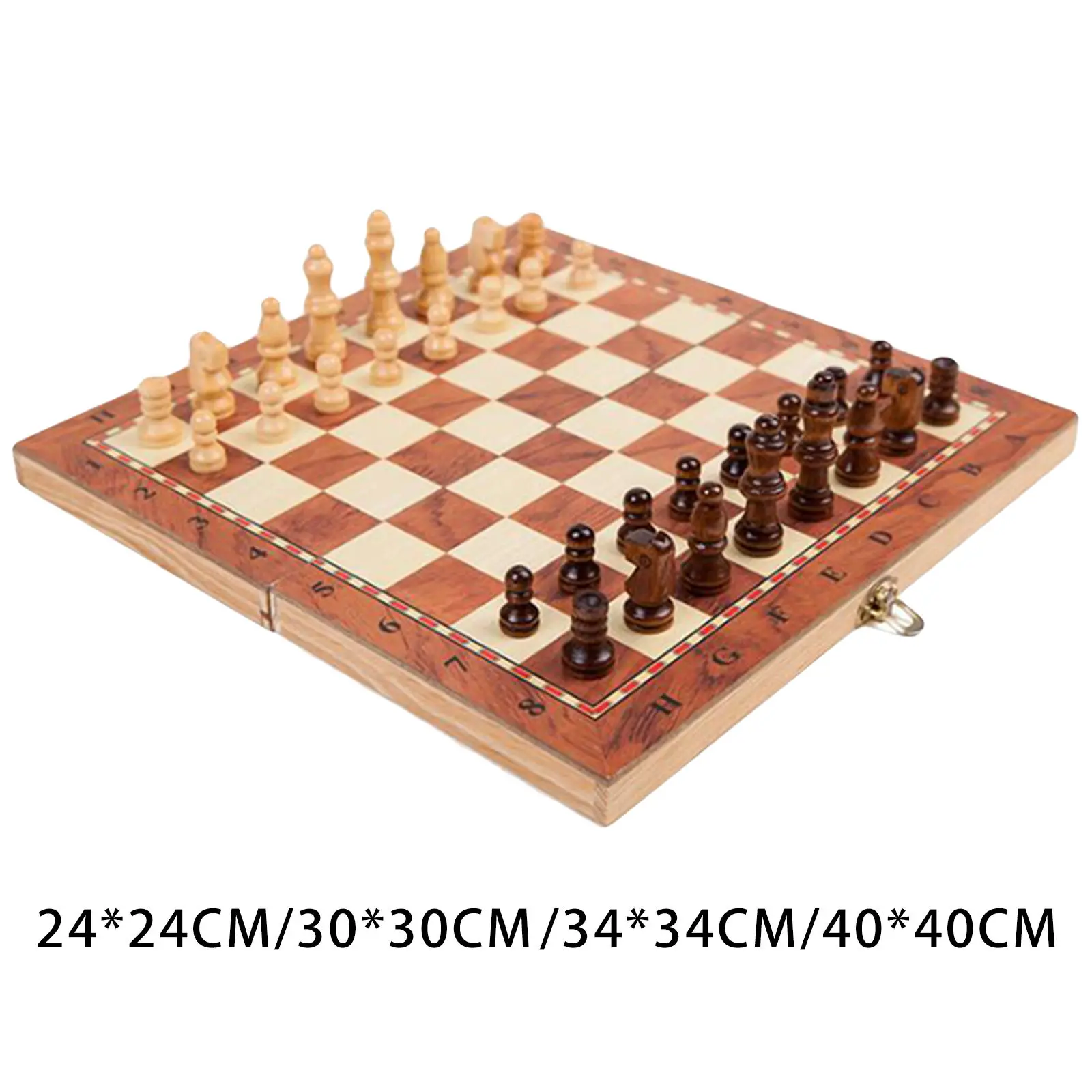 Wooden Chess Set Staunton Educational Toy Foldable Table Game for Adults Chess Lovers
