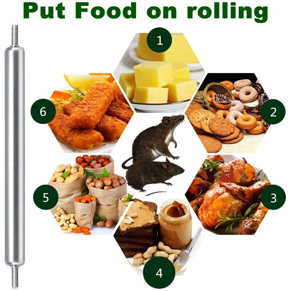 1piece Stainless Steel Rolling Mice Trap Mousetrap Rat Catcher Reusable Mousetrap Catcher
