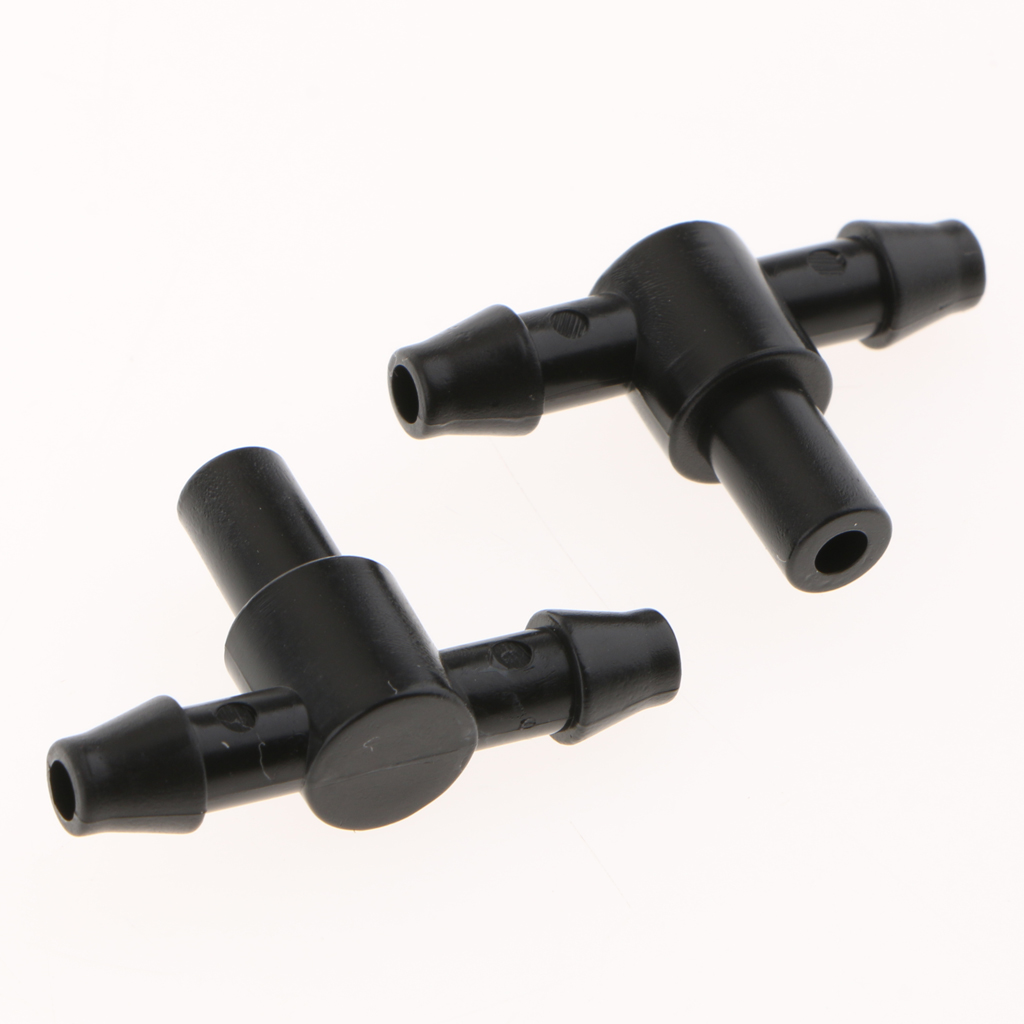 10pcs 4/7Flat T-Type Capillaris Micro Drip Irrigation System Hose Watering