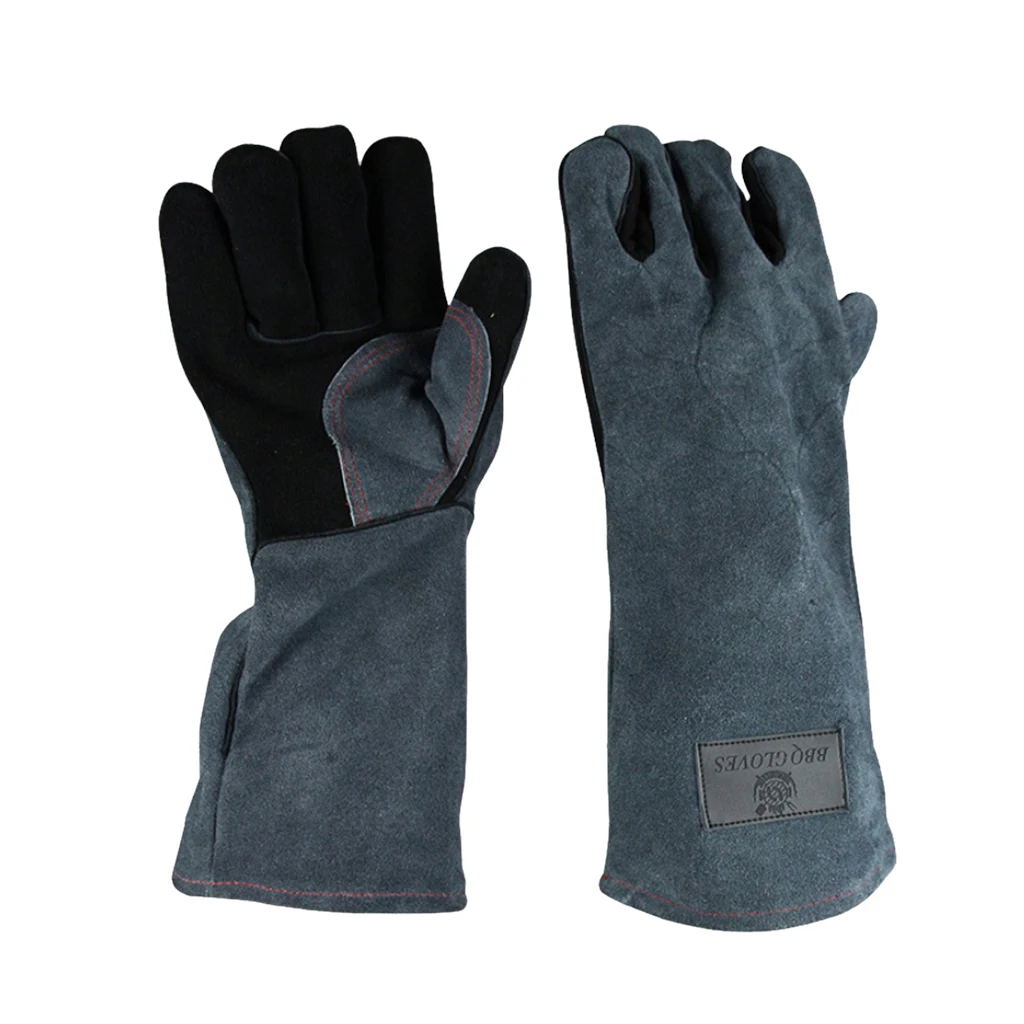 Leather Labor Gloves Working Gloves Safety Heat Resistant Protective Gloves