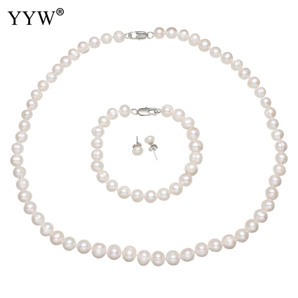 Pearl Jewelry Sets For Women Elegant 
