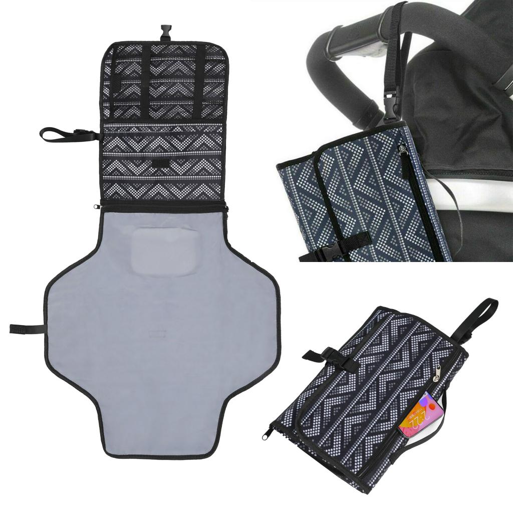 Waterproof Baby Diaper Change Mat Travel Home Change Pad 3-in-1