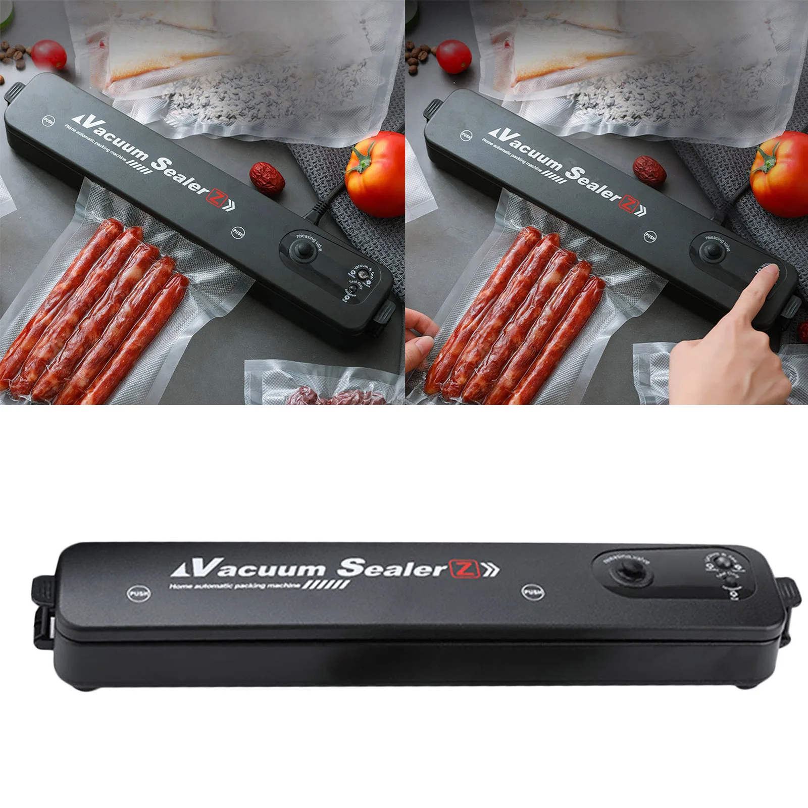 Food Vacuum Sealer Packaging Machine including 10Pcs bag Vaccum Packer can be use for A Meal Food Saver, Fresh-Keeping