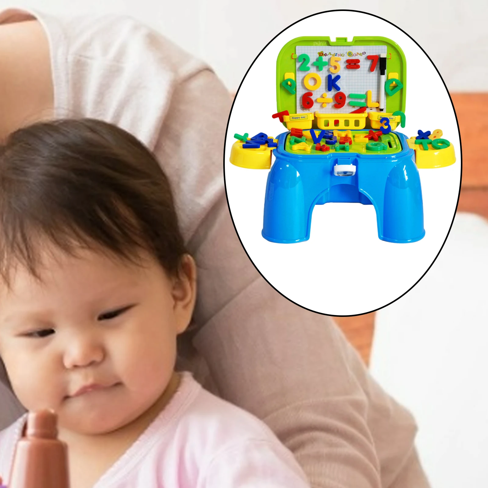 1set Kids Learning Chair Toy Activity Storage Chair Educational Toy for Kids Boys Girls Baby Gifts
