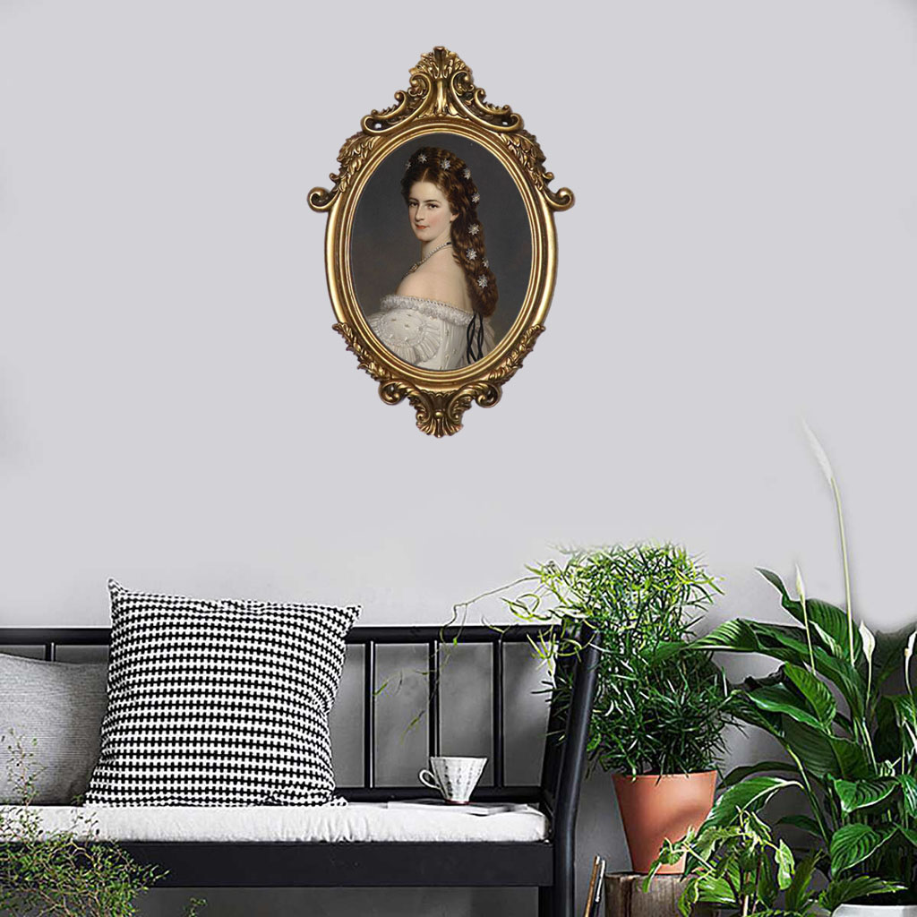 Vintage Style Resin Photo Frame Carved Gold Photo Frames Picture Holder Ornament Wedding Classic Home Decoration
