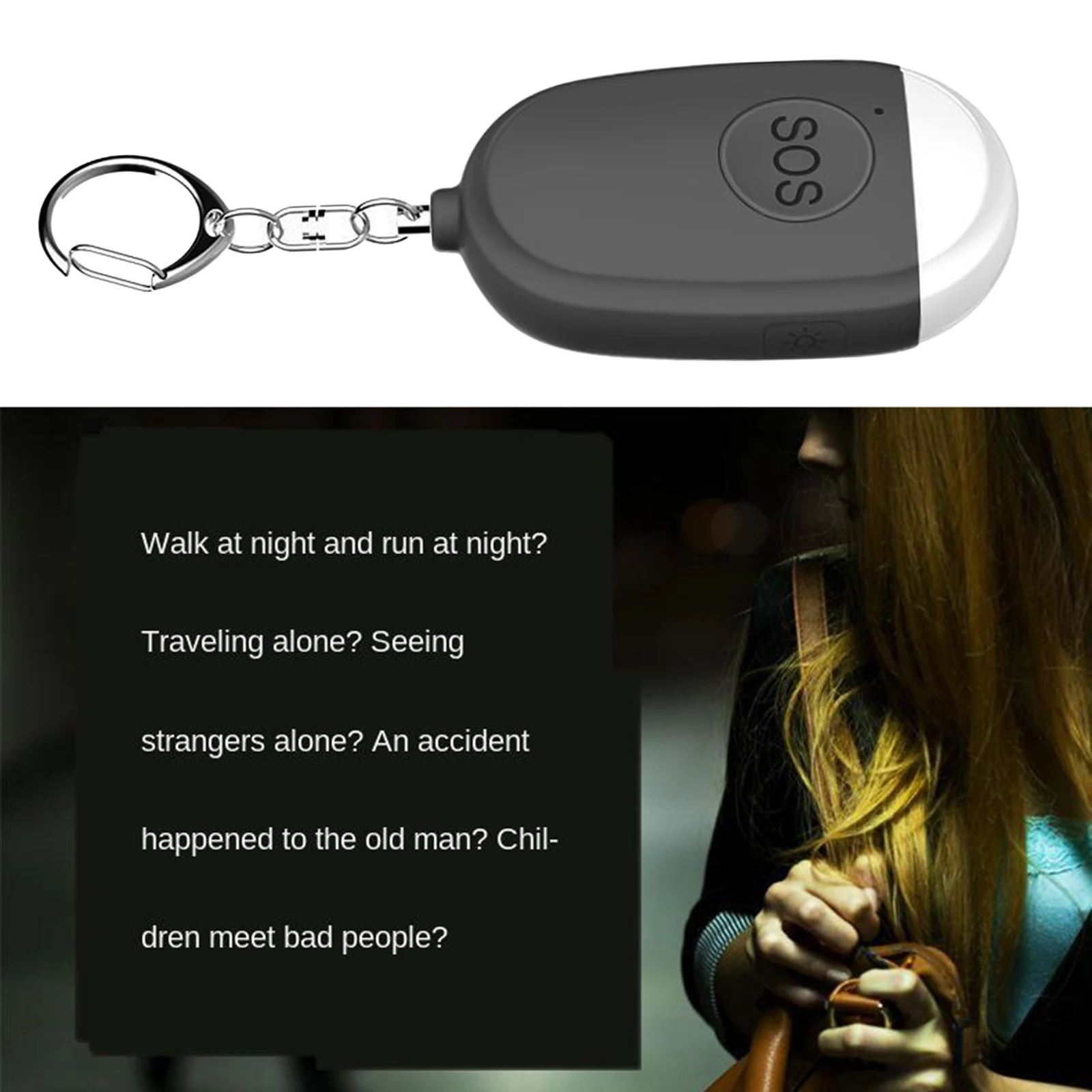 Personal Alarm Protect Panic Rechargeable Alarms with LED Flashlight for Women Night Workers