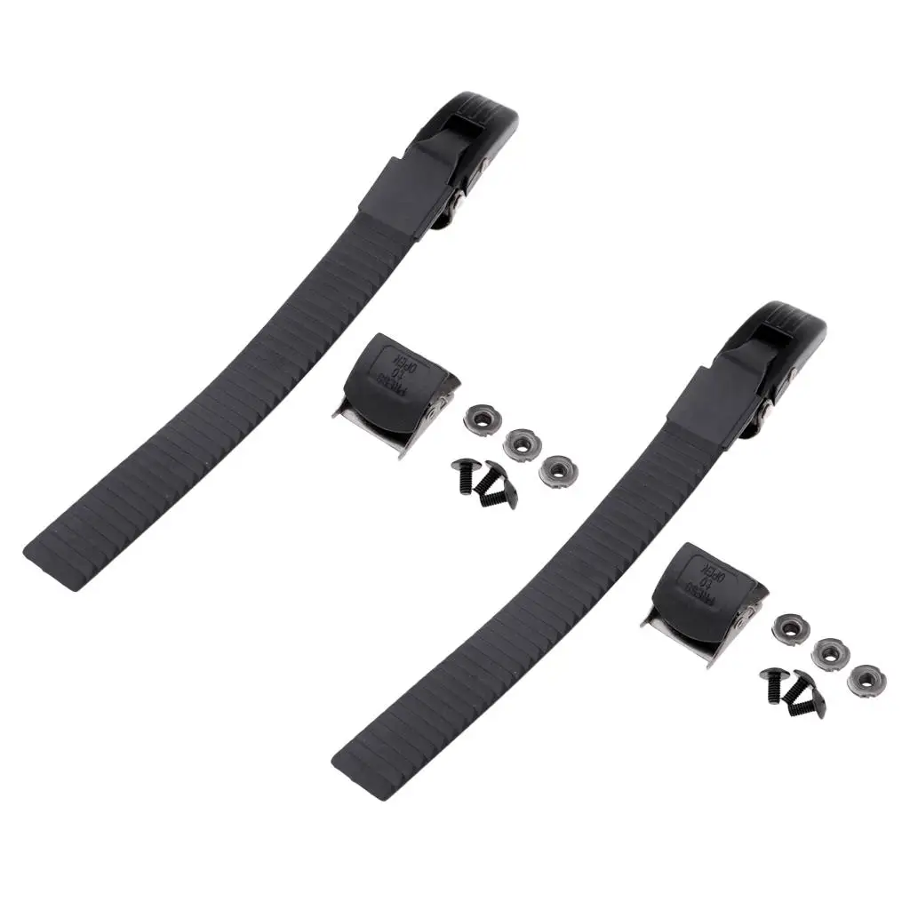 2 Set Replacement Inline Skate Buckle Strap with Mounting Screw & Nuts