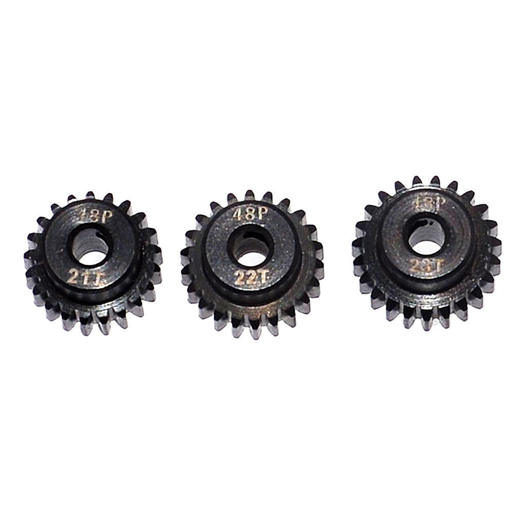 MagiDeal 48DP 21T-23T Pinion Motor Gear Set for 1/10 RC Model Car 5mm Shaft Brushless Brush Motors Parts