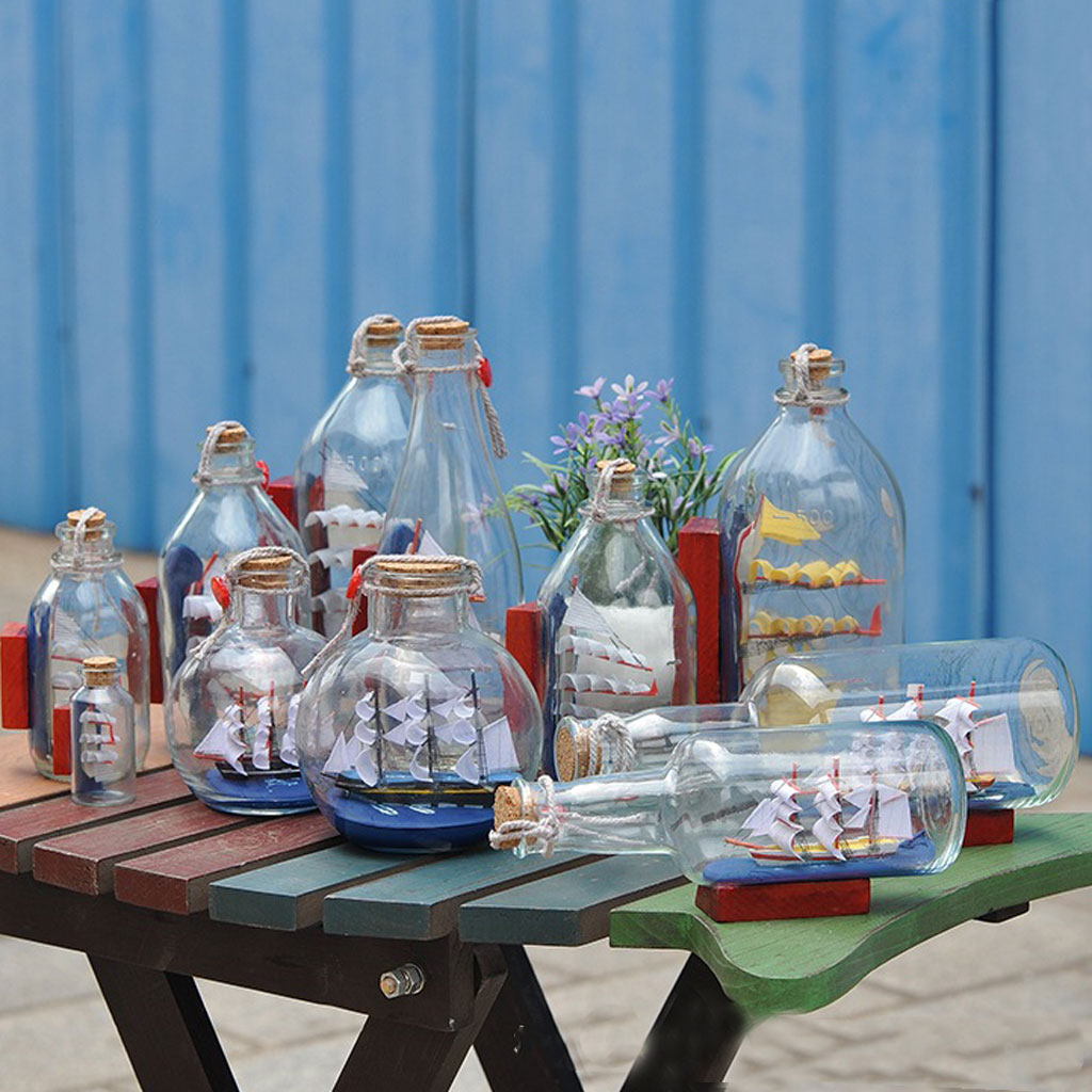 Sailing Boat Glass Wishing Bottle Wish Bottle Wedding Party Decor Gift