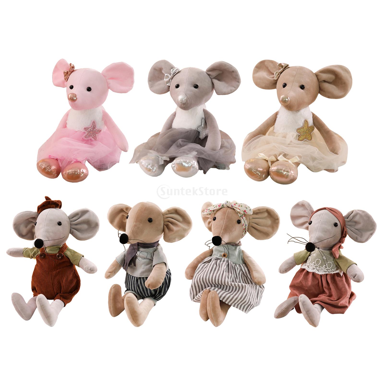 2-4pc Cute Plush Toys Stuffed Mouse Dolls Soft PP Cotton Baby Kids New Year Gift