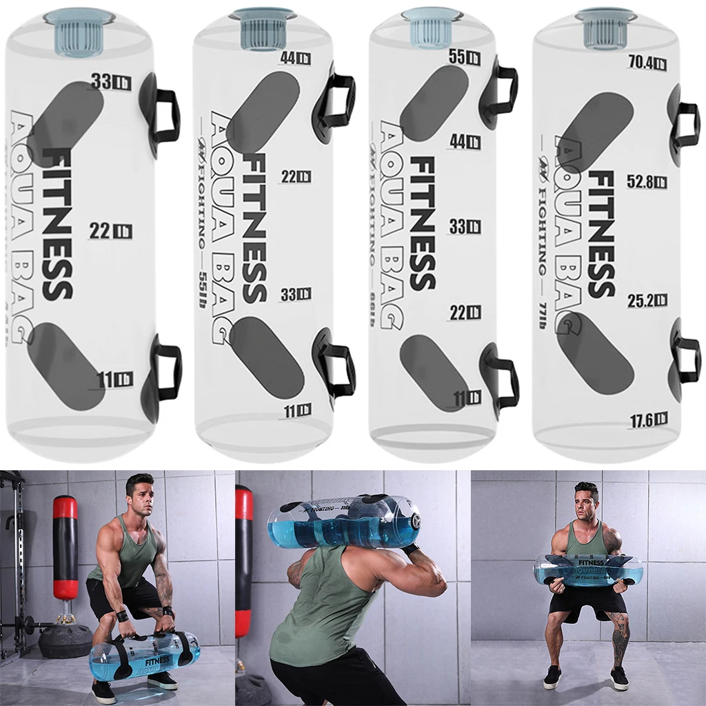 Bodybuilding Gym Water Bag Exercise Workout Fitness Water Sandbag Muscle Training for Easy Safety Working-out Sport Equipment