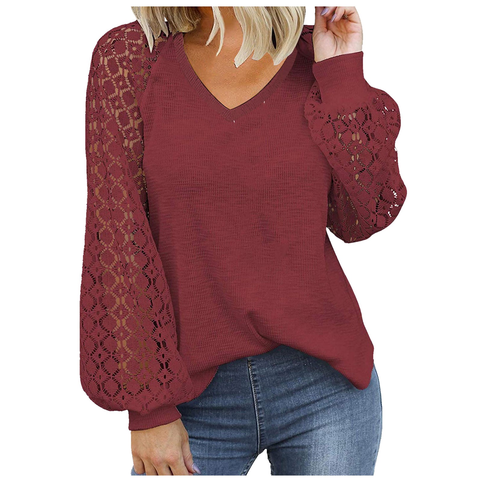 Blusa feminina de malha com decote em