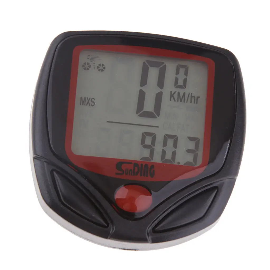 Black Universal Motorcycle LCD Digital Odometer Speedometer Tachometer Gauge Meter