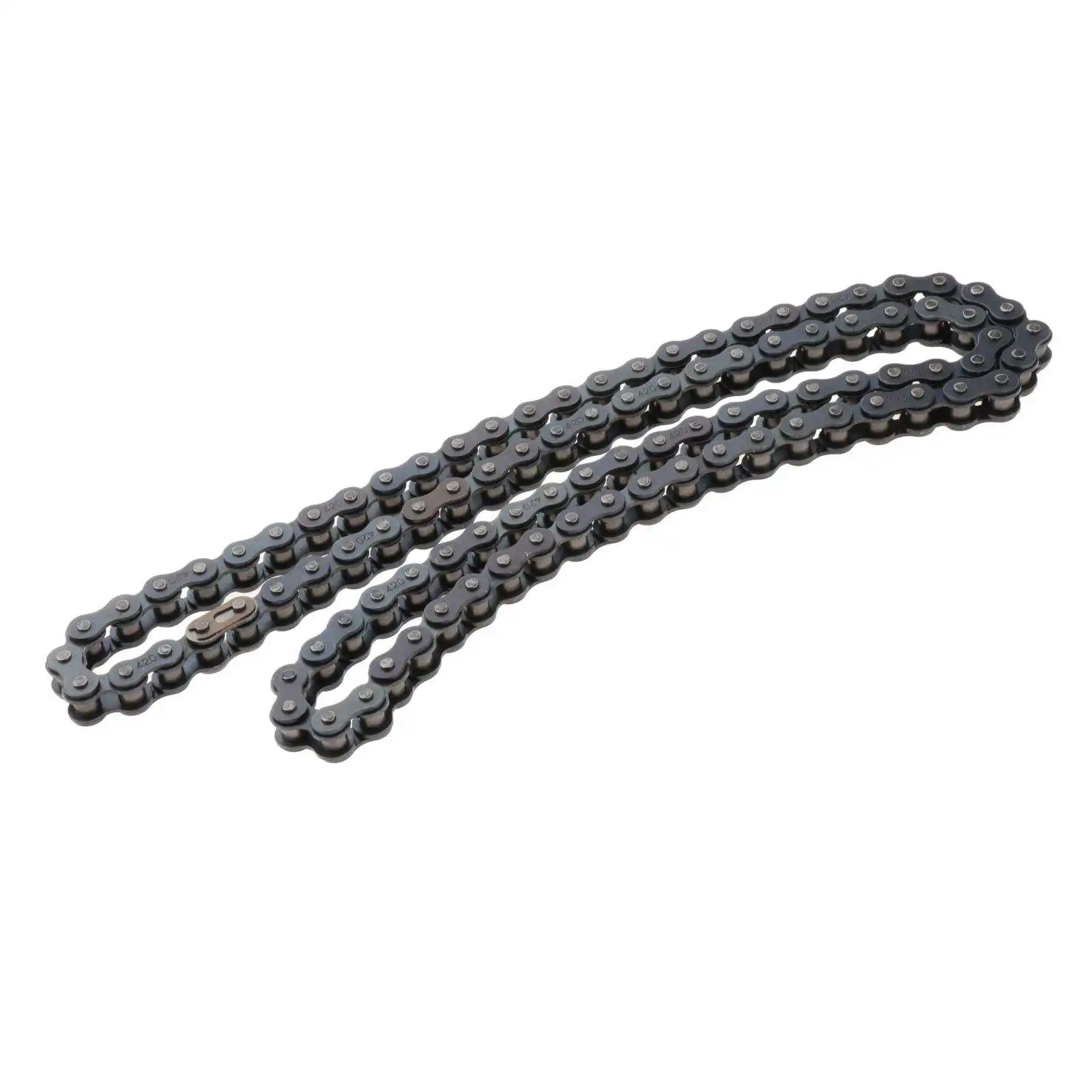 Steel 420 Motorcycle Chain 50-110Cc Roller 420 Standard Roller Chain for ATV Quad Scooter Go Kart Motorcycle Dirt Pit Bike