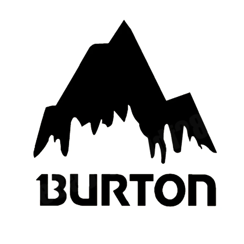 burton snowboard sticker white 