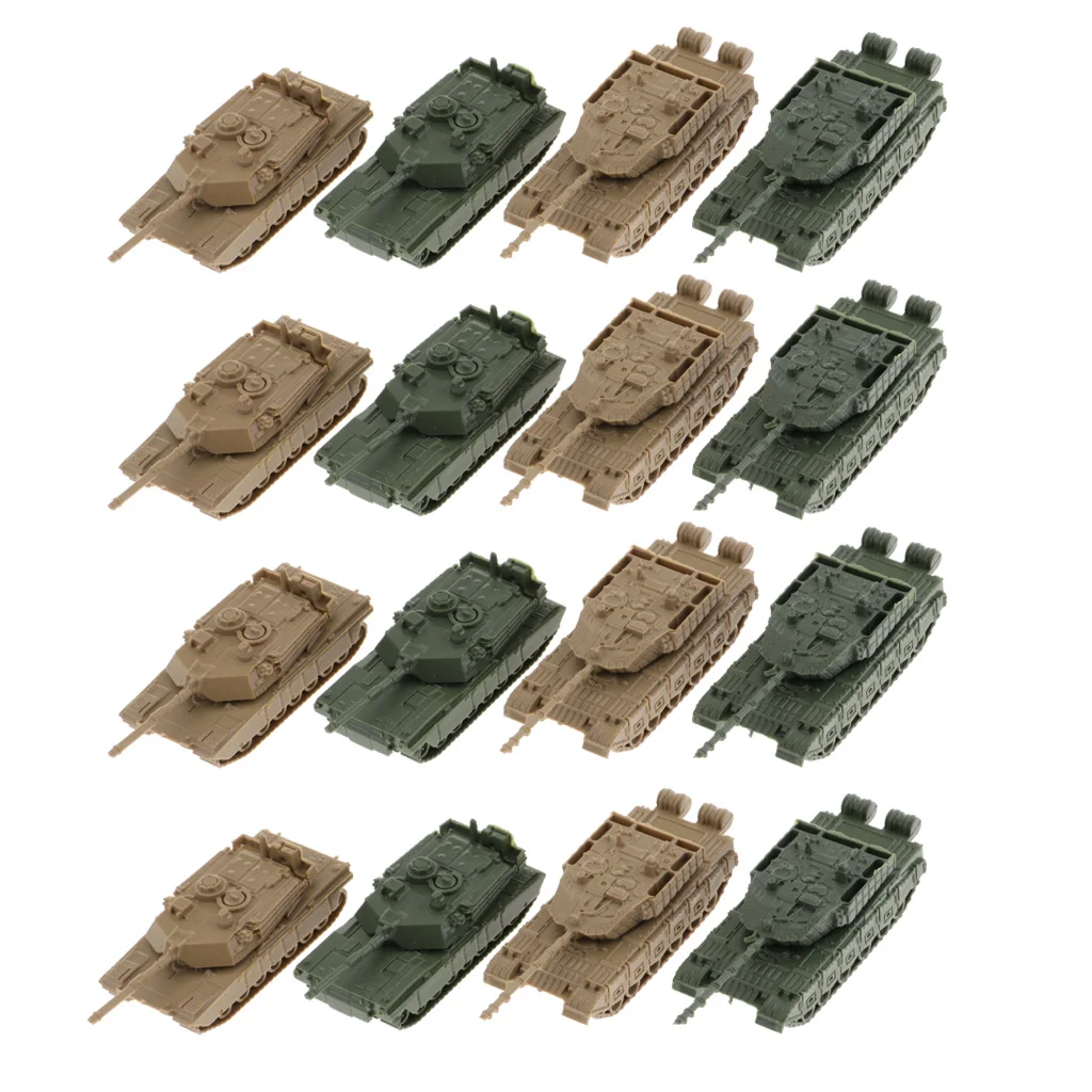 16 Pieces 4D Modern Tank Model 1:144 Scale Heavy Tank Hobby 16 Pieces 4D Modern Tank Model 1:144 Scale Heavy Tank Hobby