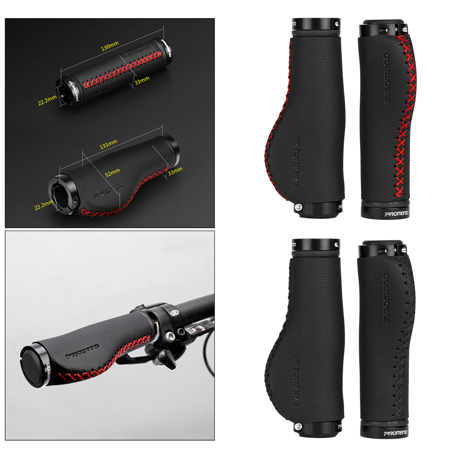 1 Pair Bicycle Double Metal Lock On MTB Bike Handlebar Grips Road Mountain Bikes Anti-slip Handle Bar Grippers Hand Cover